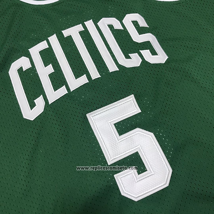 Camiseta Boston Celtics Kevin Garnett #5 Hardwood Classics Throwback Verde